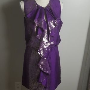Trina turk purple, silk blend dress NWT